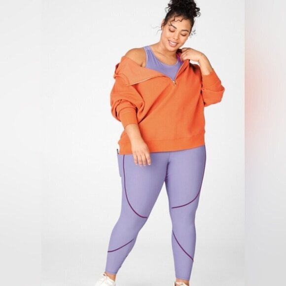 Fabletics - Women's Lizzie Half-Zip Hoodie - Burnt Sedona. Size: XXL. NWT (1628) - Picture 9 of 10